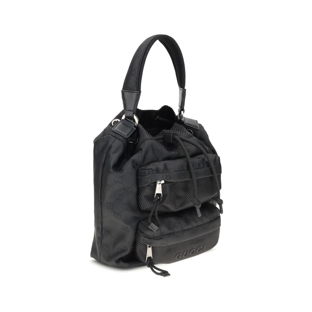 Black Polyamide Backet Bag