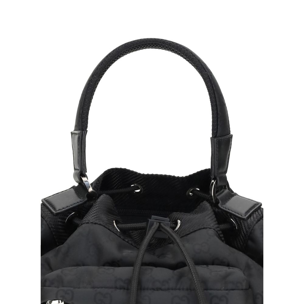 Black Polyamide Backet Bag