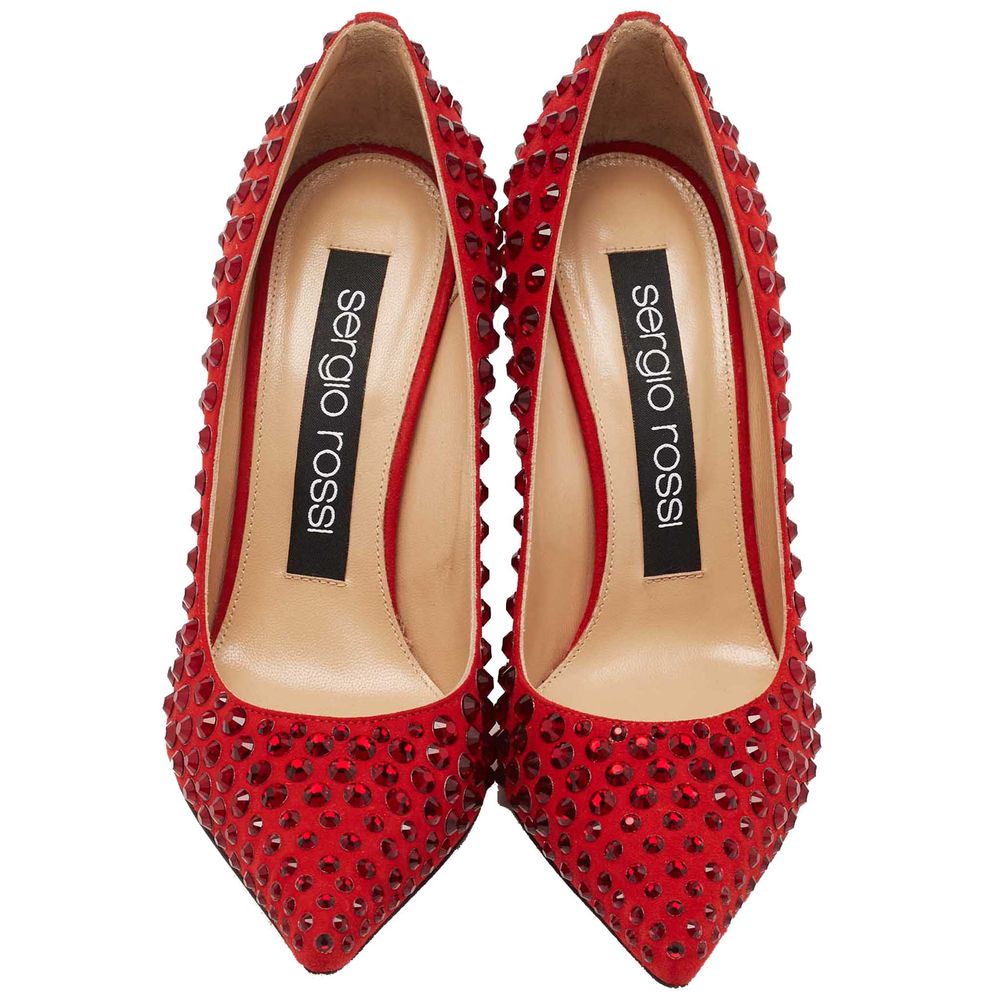Red Calfskin Women Pump