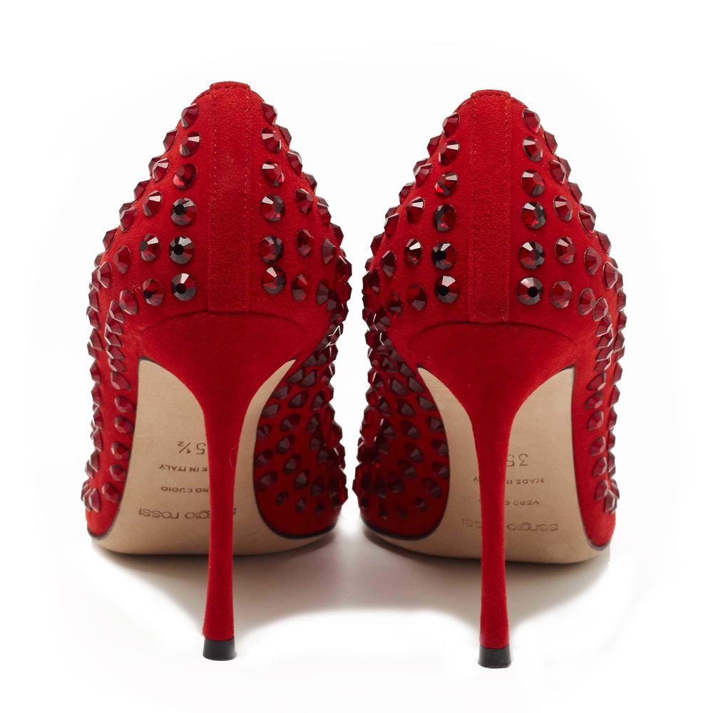 Red Calfskin Women Pump