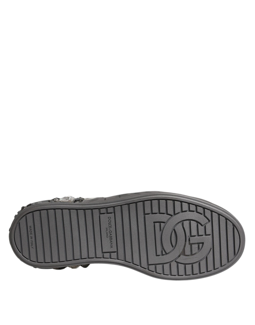 White Crystal Logo Portofino Sneakers Shoes