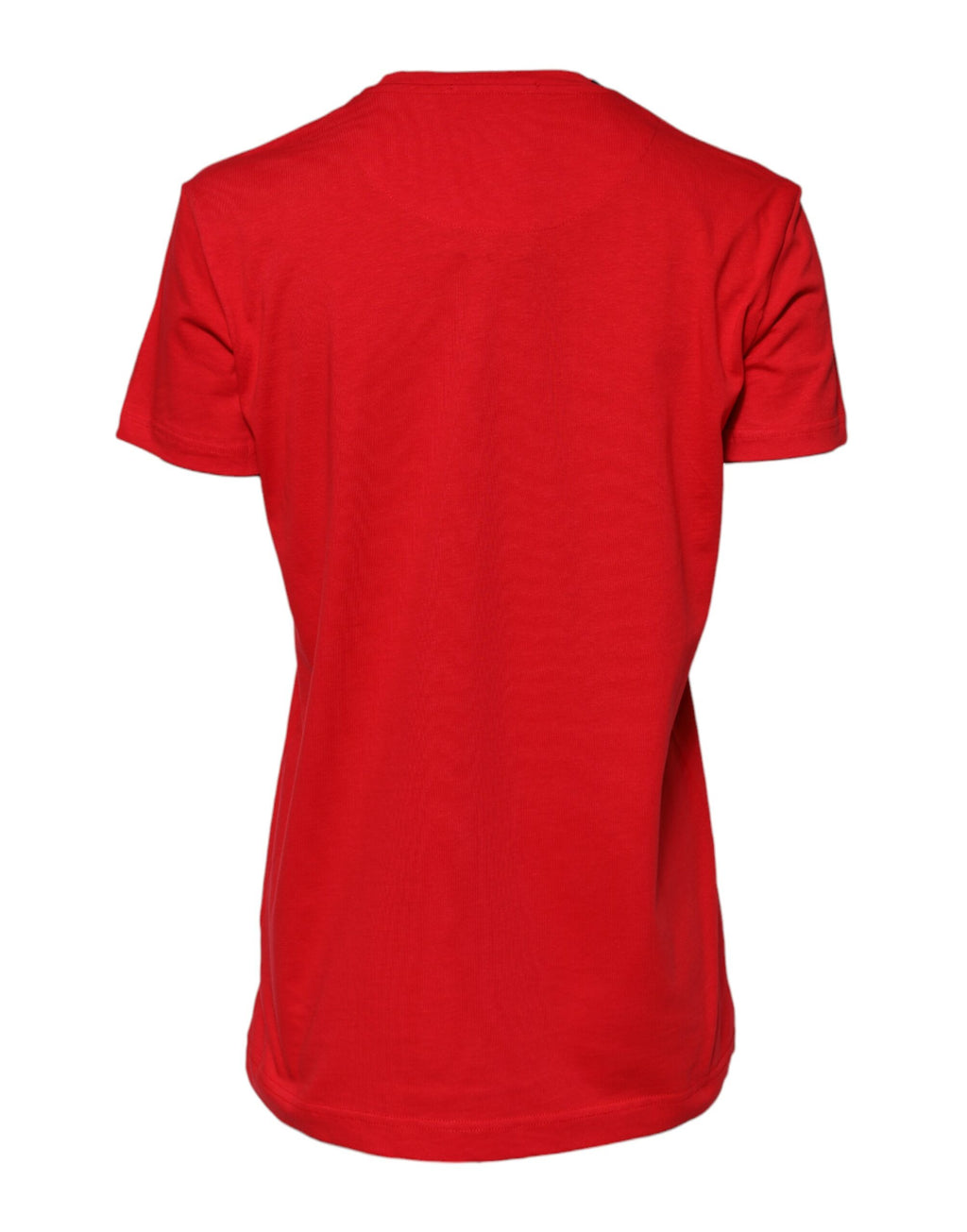 Red Crew Neck Short Sleeves Top T-shirt