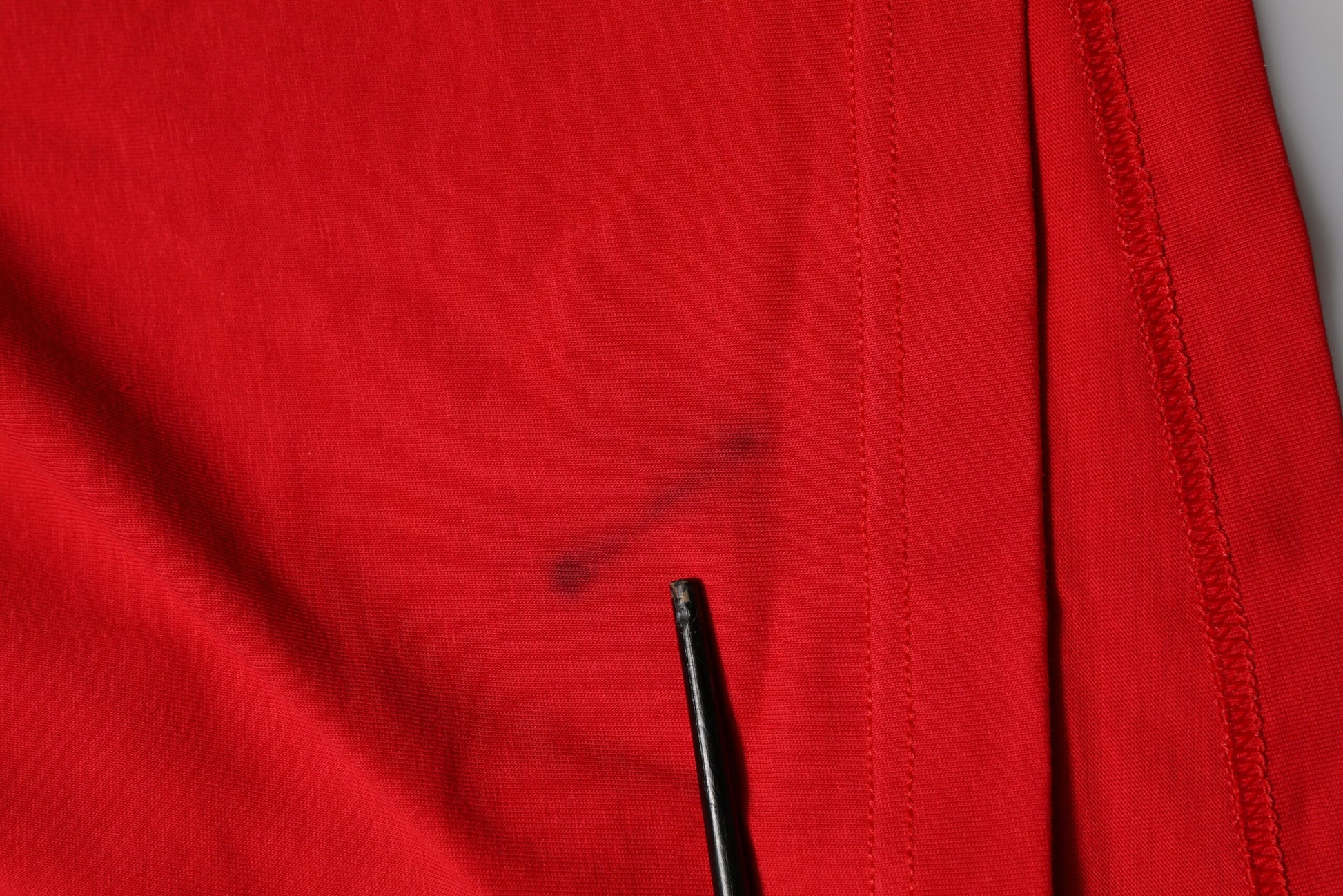 Red Cotton Short Sleeves Crew Neck Top T-shirt