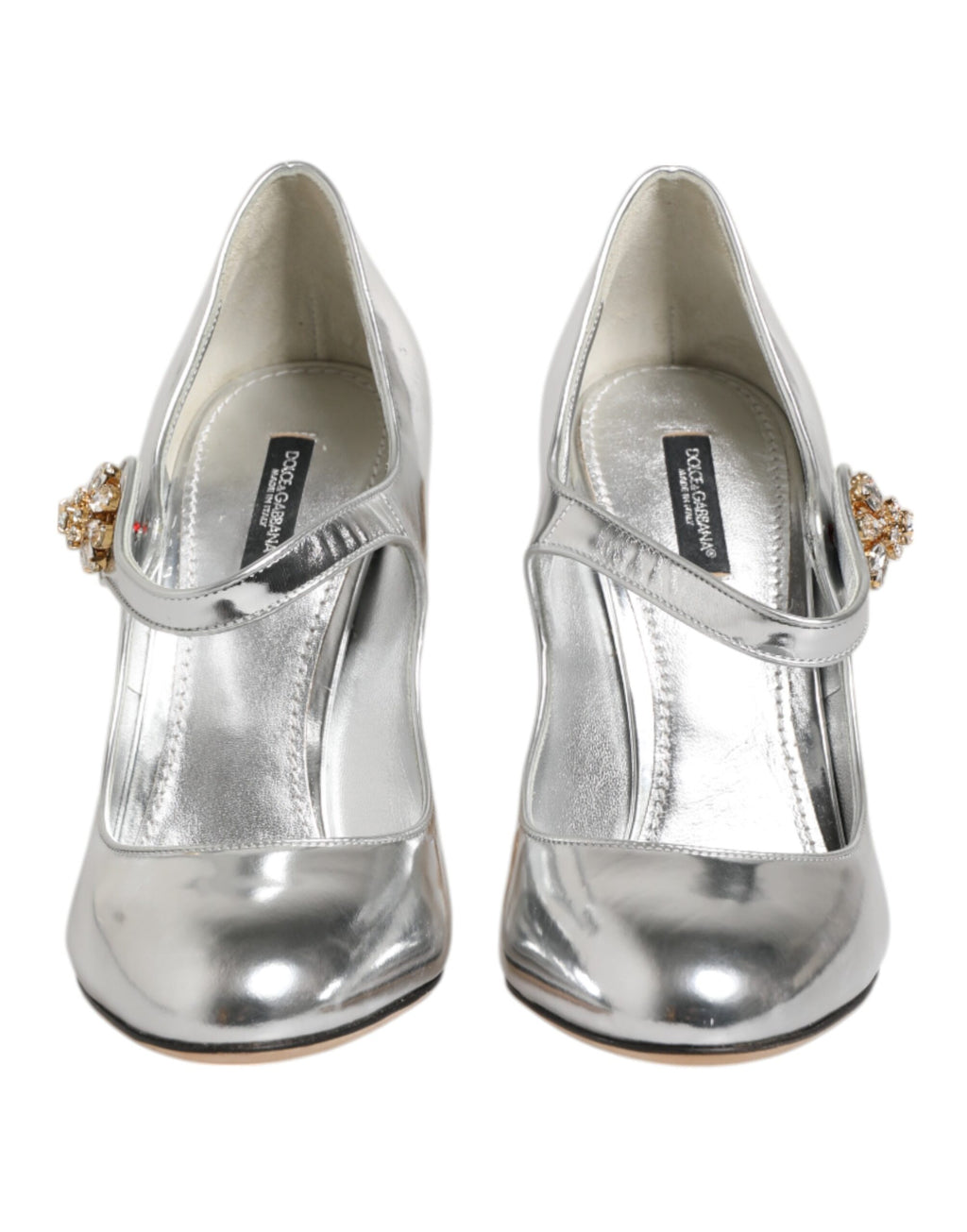 Silver Chandelier Sculpted Heel Mary Jane Pump Shoes