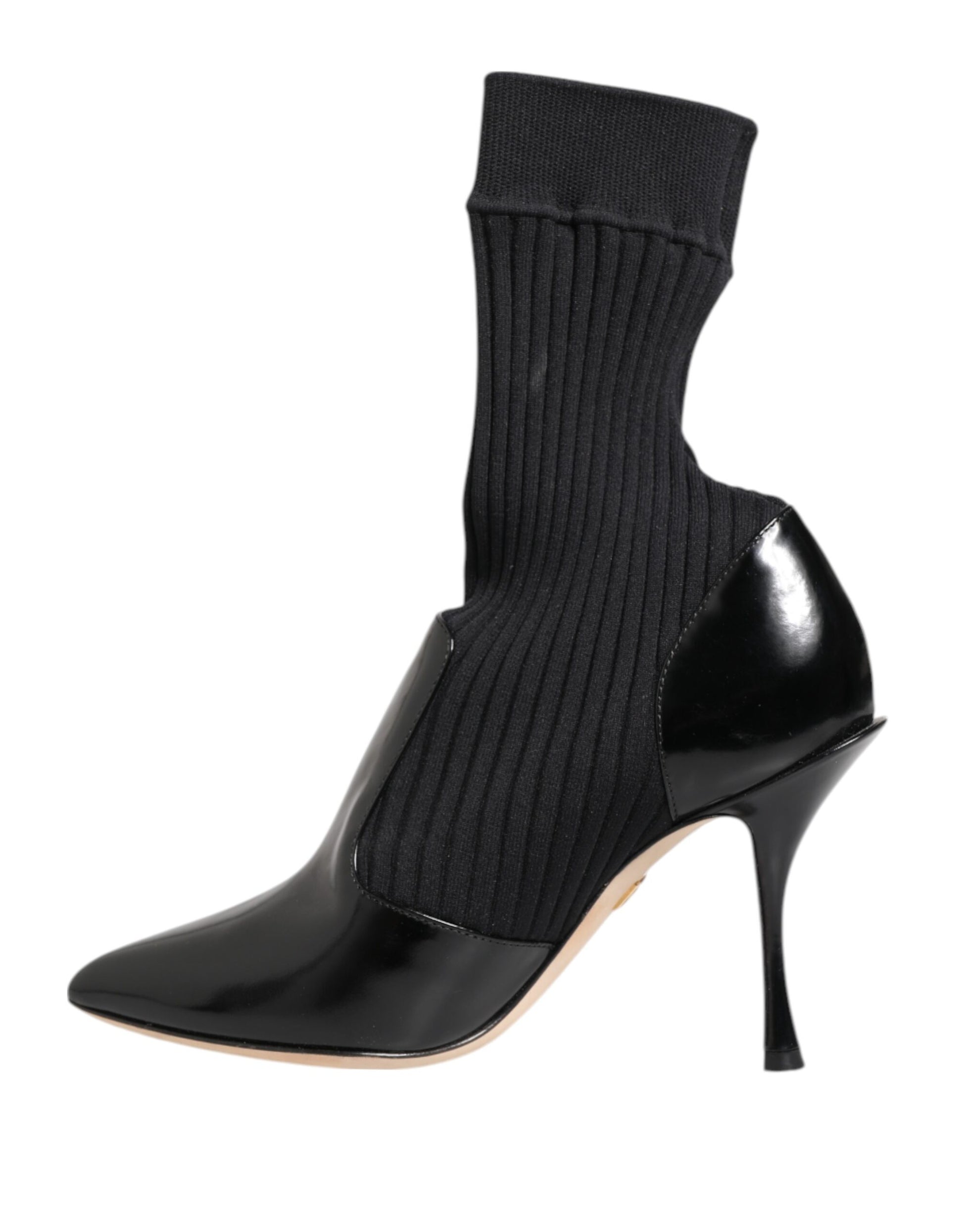 Black Stretch Stilettos Booties Socks Shoes