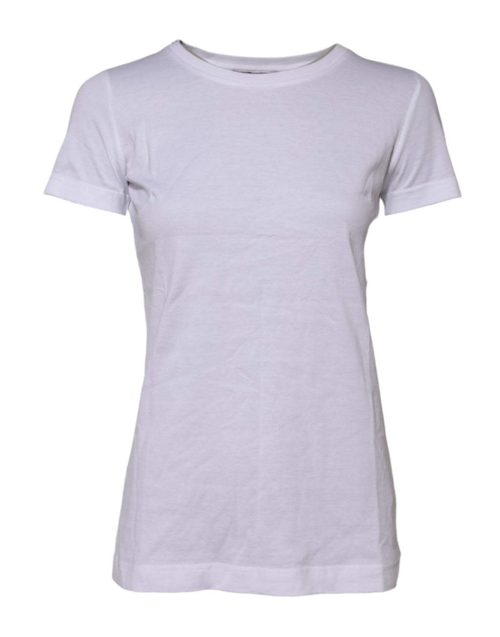 White Short Sleeves Crew Neck Top T-shirt