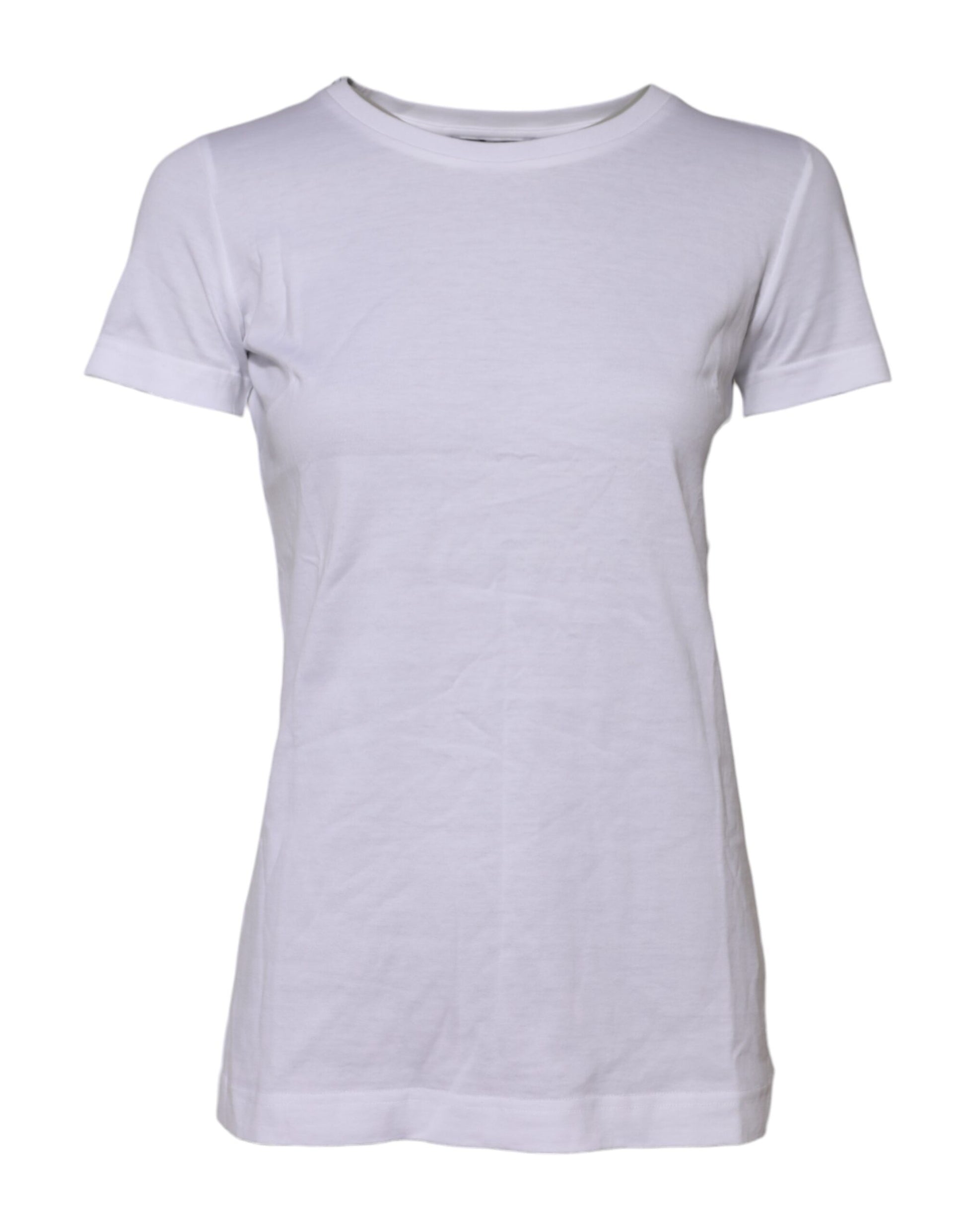 White Short Sleeves Crew Neck Top T-shirt
