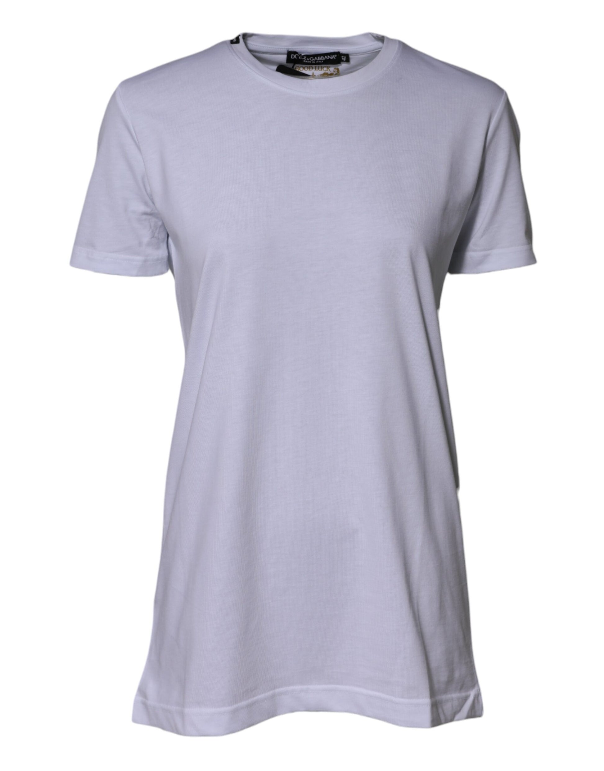 White Cotton Goodluck 2023 Crew NeckT-shirt