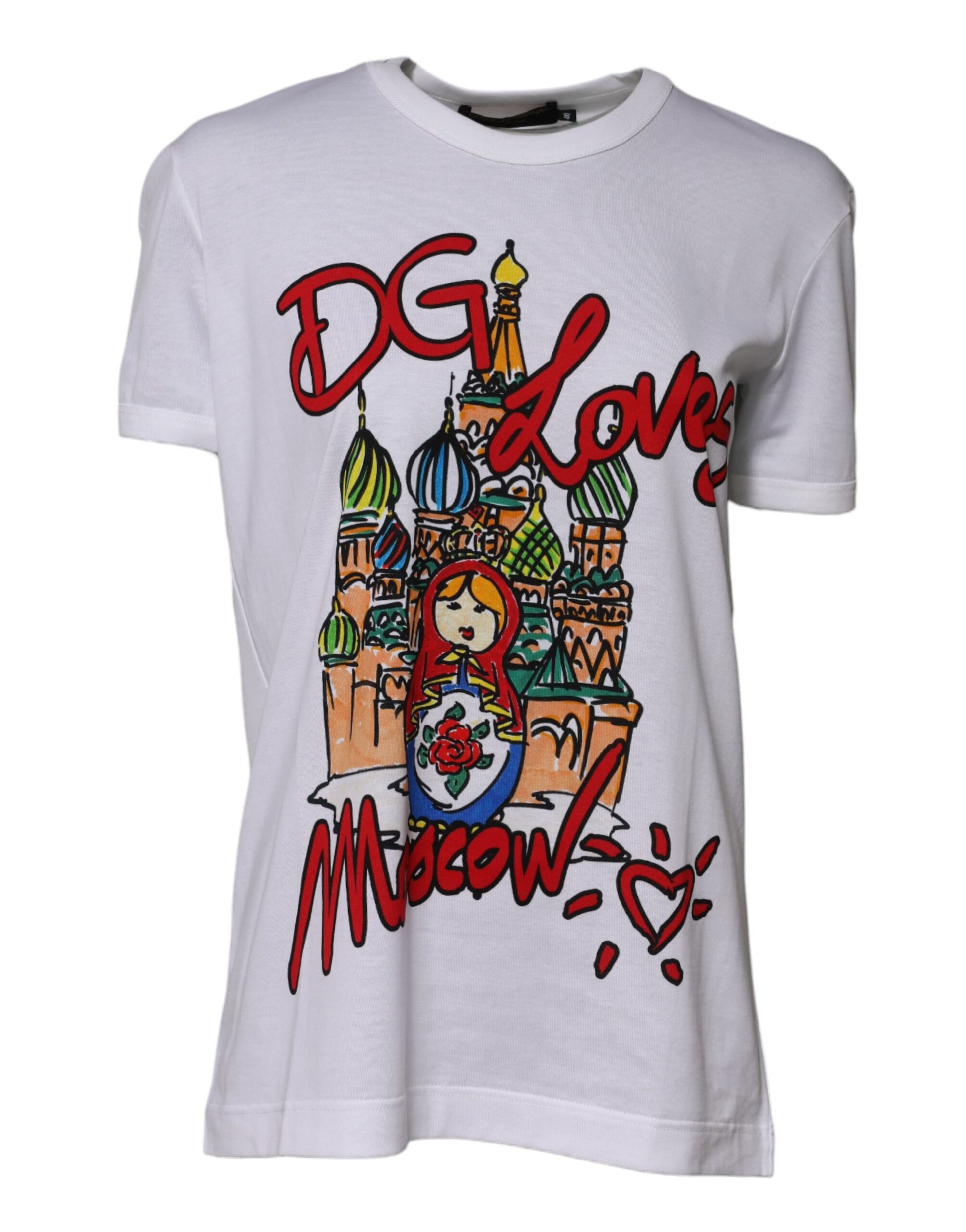 White DG Loves Moscow Crew Neck T-shirt