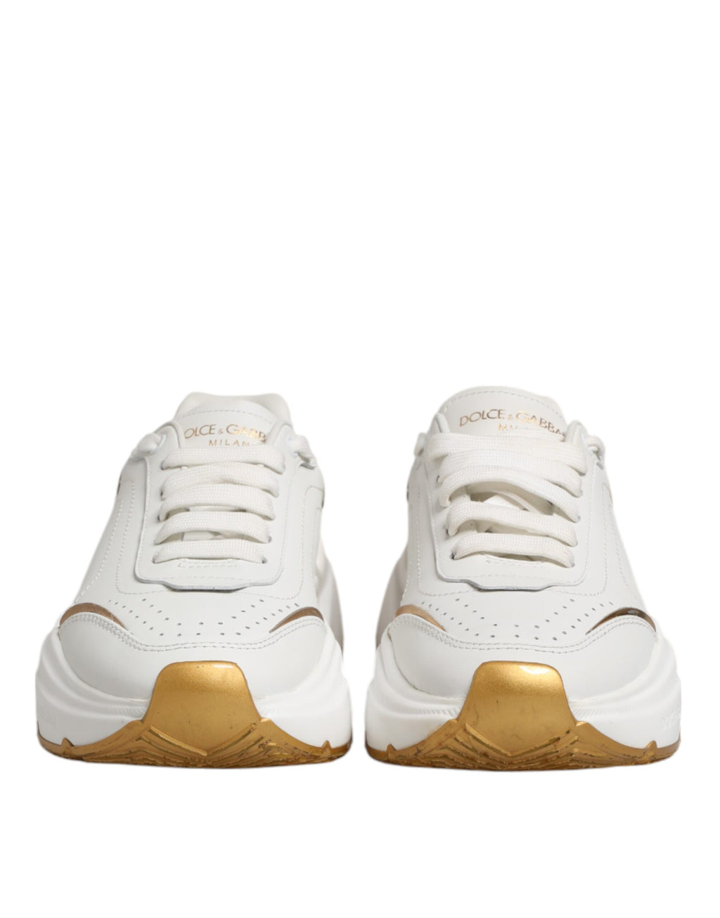 White Gold DAYMASTER Leather Sneakers Shoes