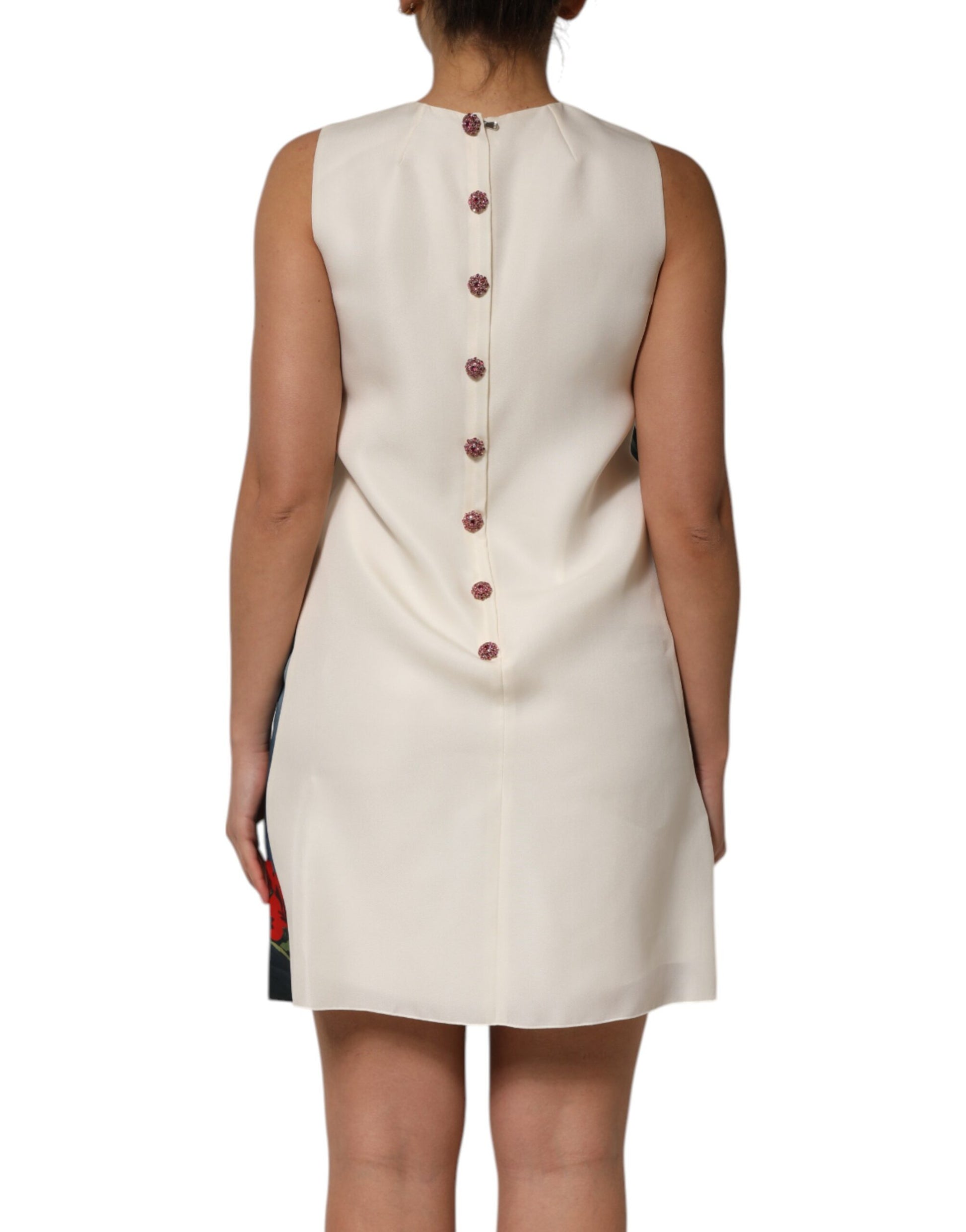 Multicolor Crystal Embellished Mini Dress