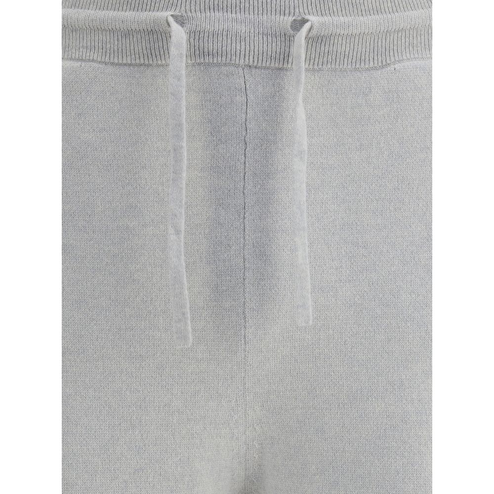 Gray Elastane Casual Pants