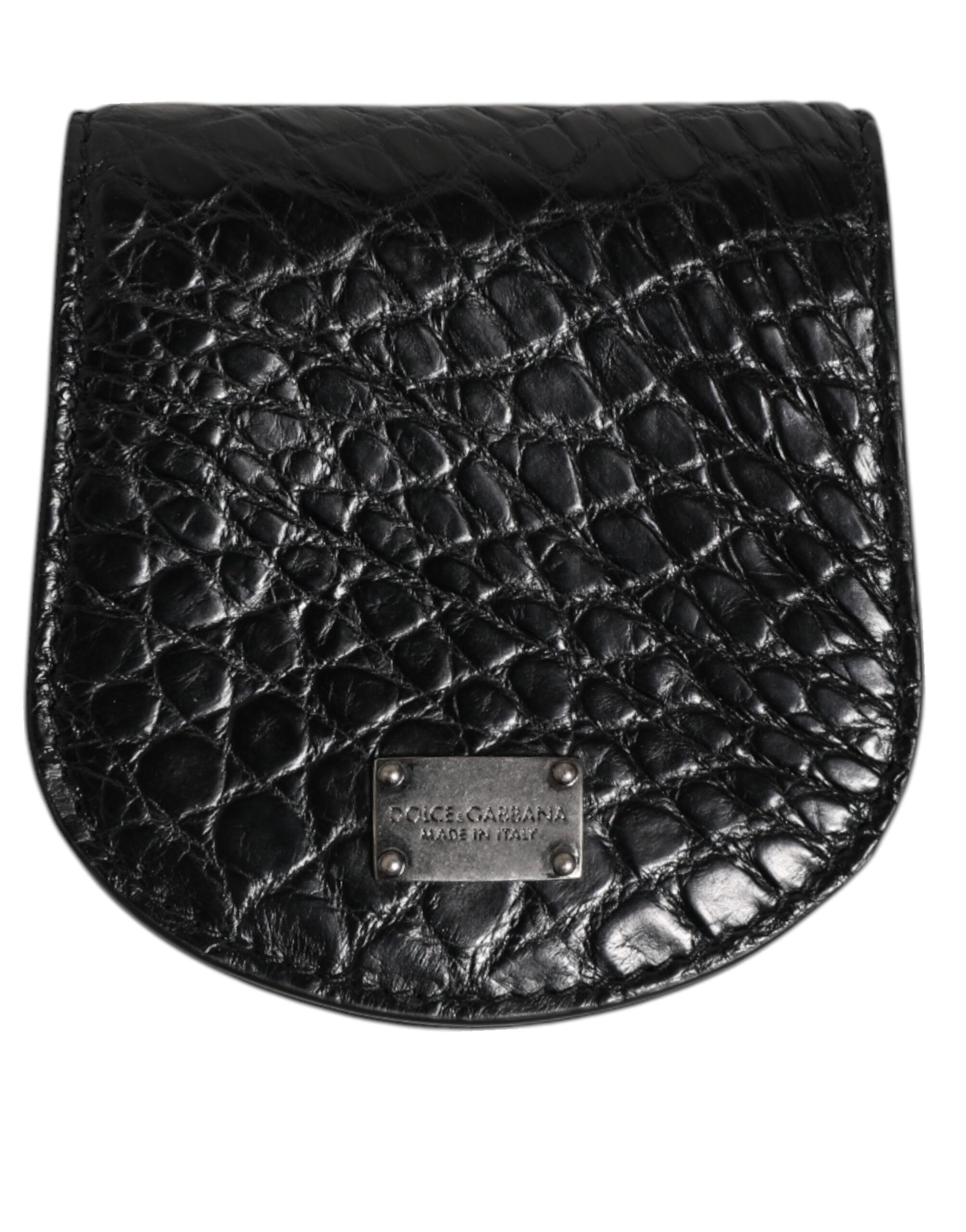Black Exotic Skin Coin Condom Case Holder Pocket Wallet