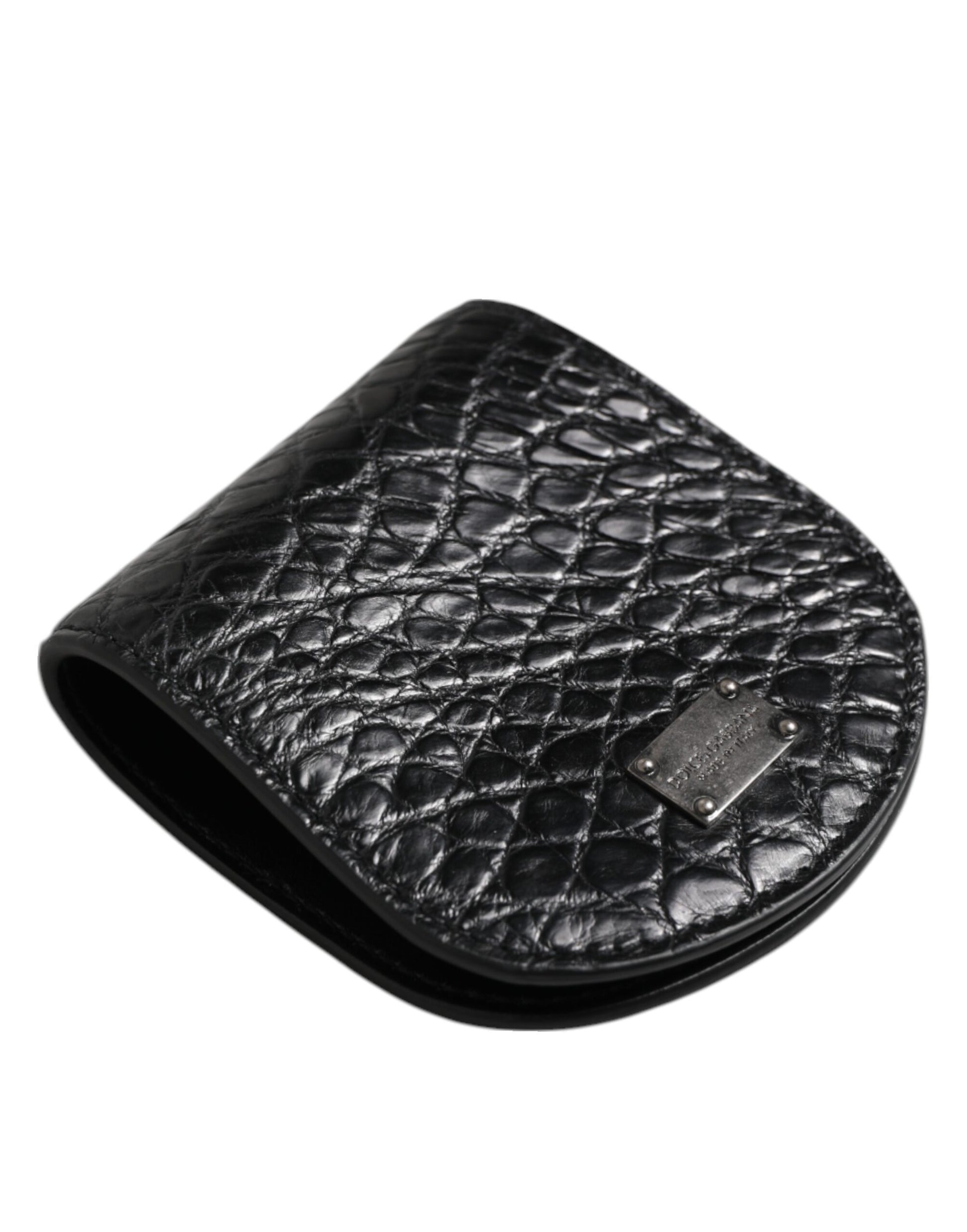 Black Exotic Skin Coin Condom Case Holder Pocket Wallet