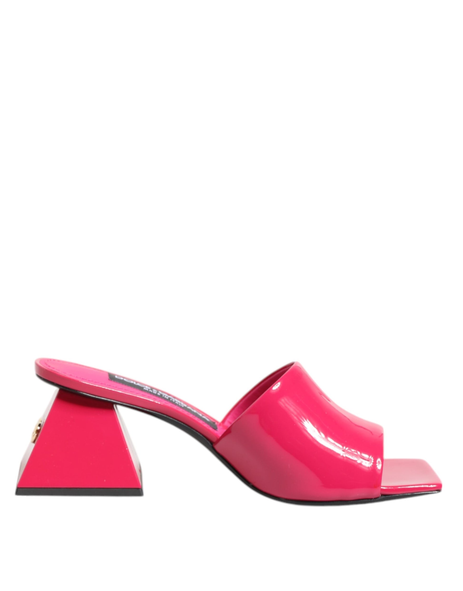 Pink Open Toe Block Heel Mules Sandals Shoes