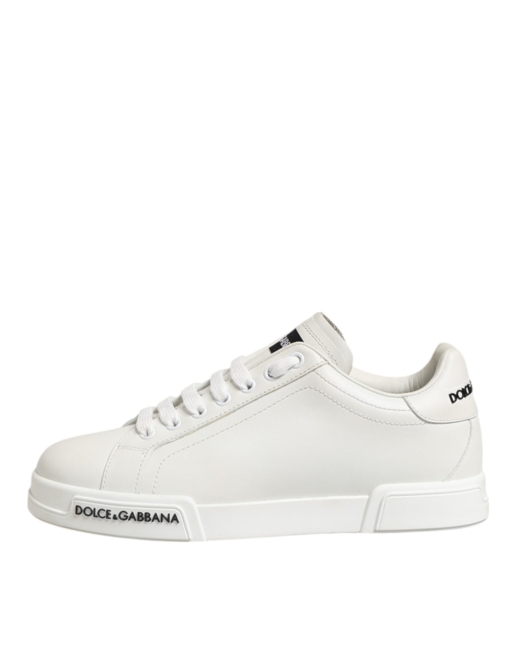 Black White Leather Portofino Sneaker Shoes
