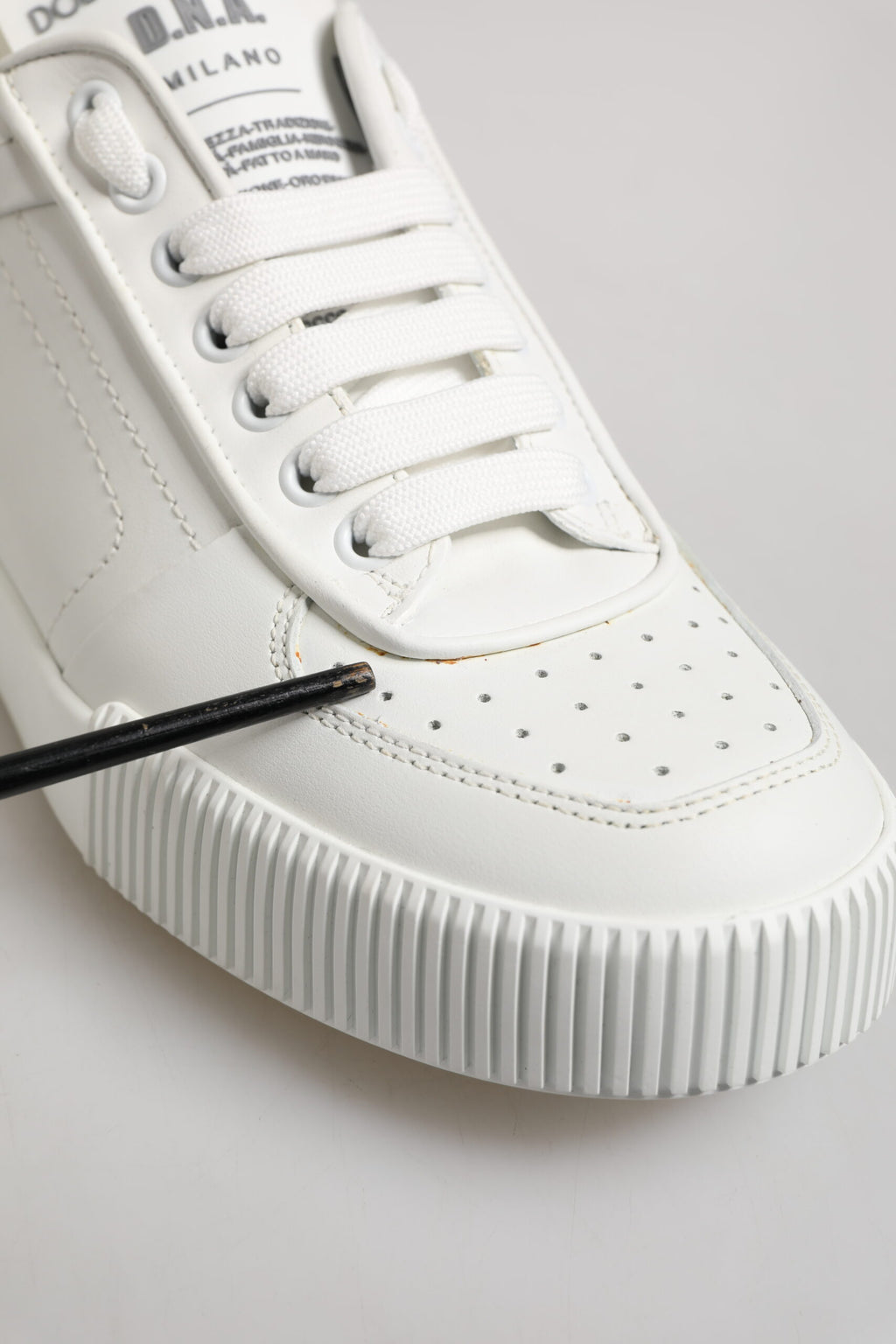 White Miami Leather Low Top Sneakers Shoes