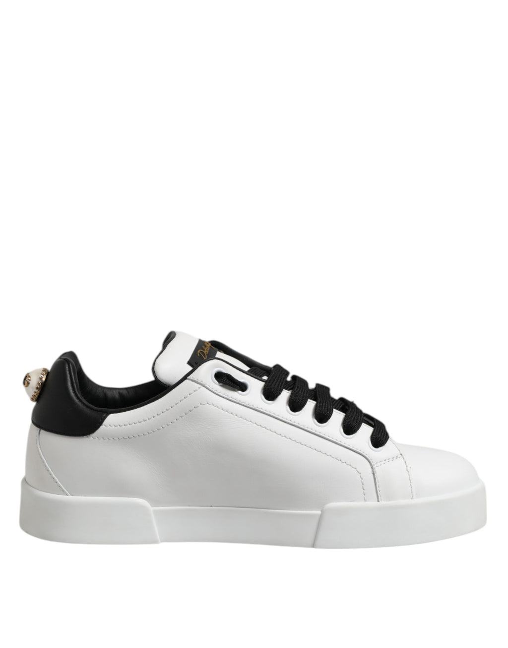 White Leather Portofino Lace Up Sneakers Shoes
