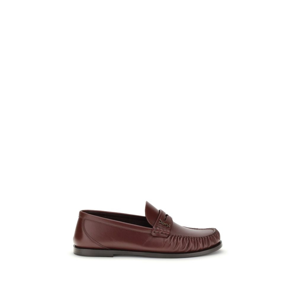 Brown Calf Leather Bos Taurus Slip-On Loafers