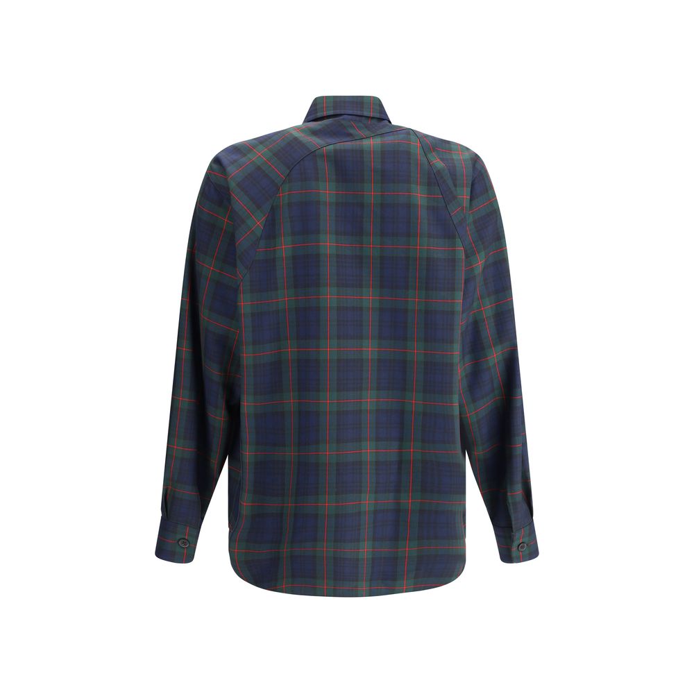 Green Polyester Pattern Shirt