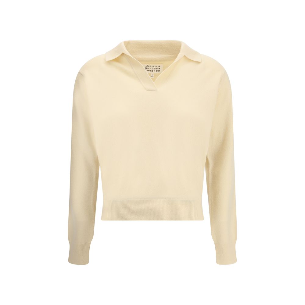 Cream Fleece Wool Sweater