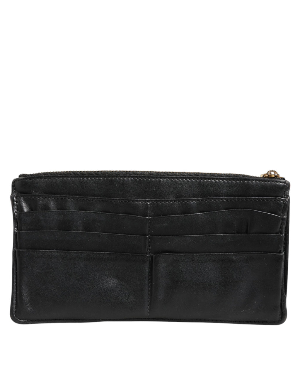 Black Calfskin Leather DG Logo Women Card Holder Wallet