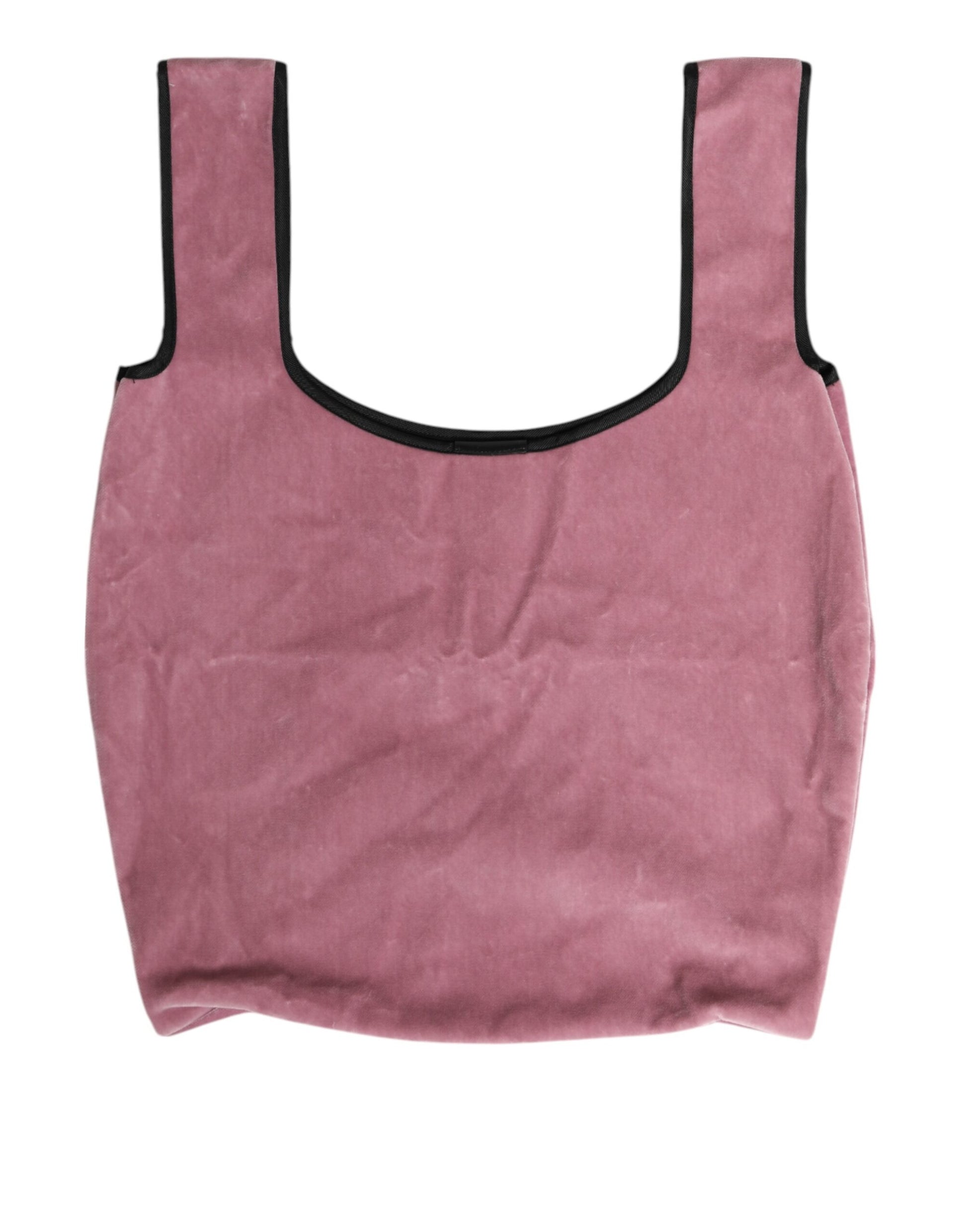 Pink Cotton Velvet DG MILANO Shoulder Shopping Borse Bag