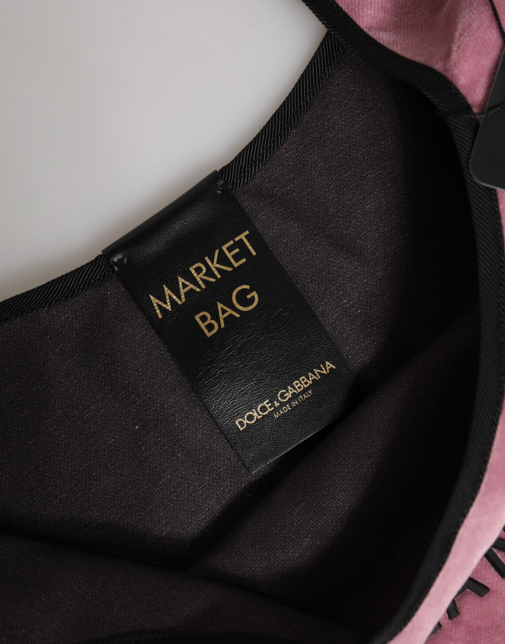 Pink Cotton Velvet DG MILANO Shoulder Shopping Borse Bag