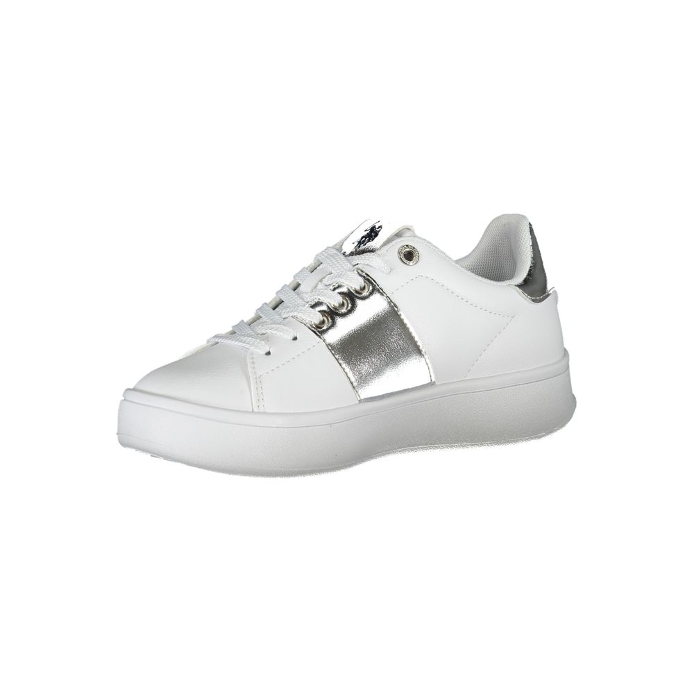 White Polyester Sneaker