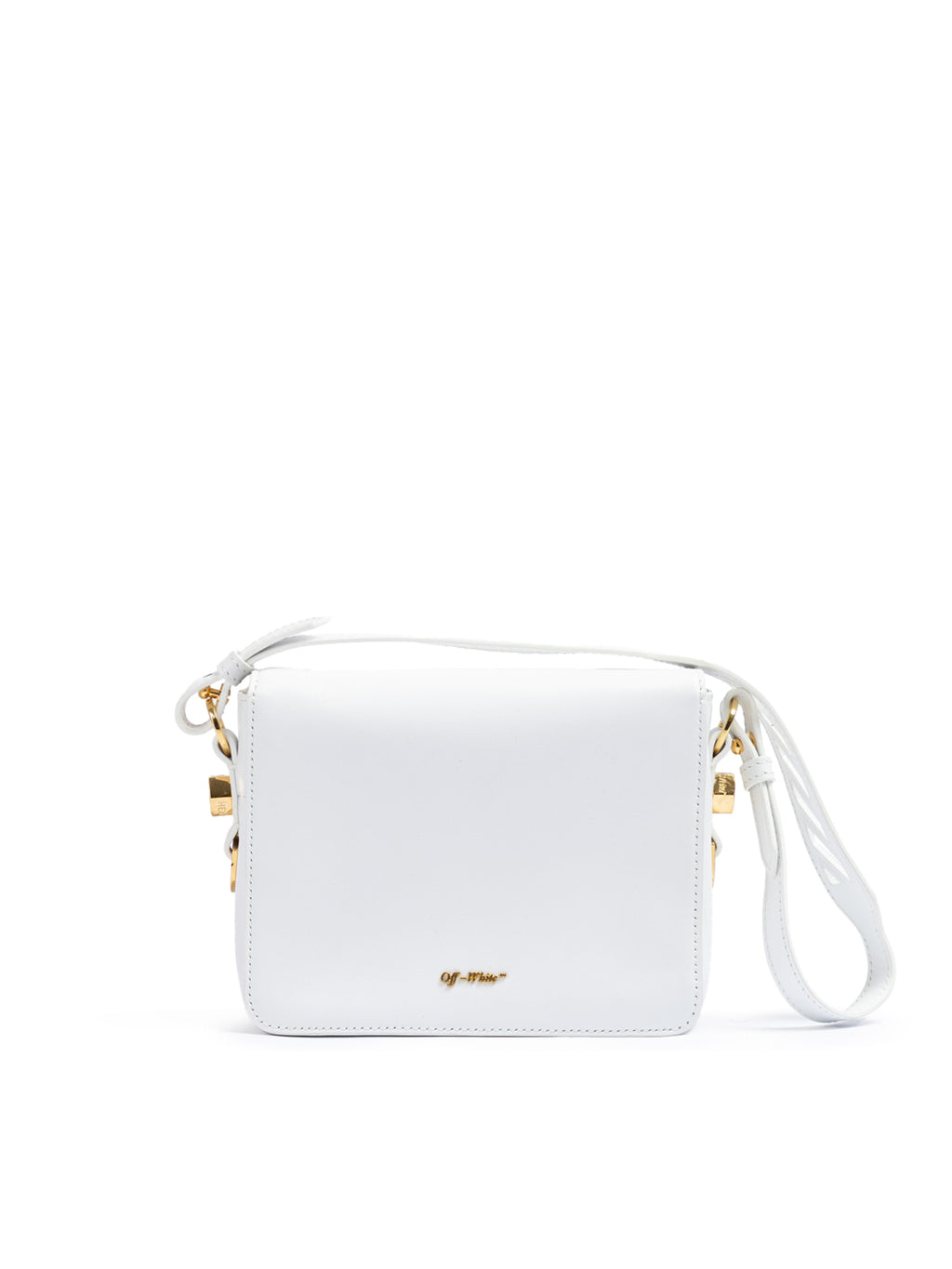 White/Gold  Metallic Stripe Crossbody Bag