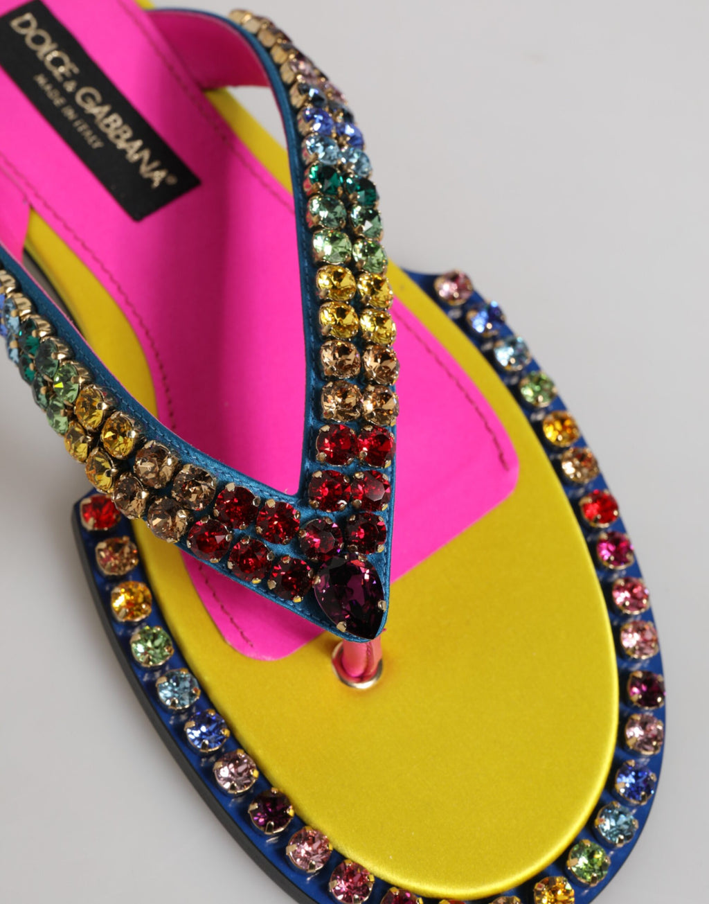 Multicolor Rhinestone Flip Flop Flat Sandals Shoes