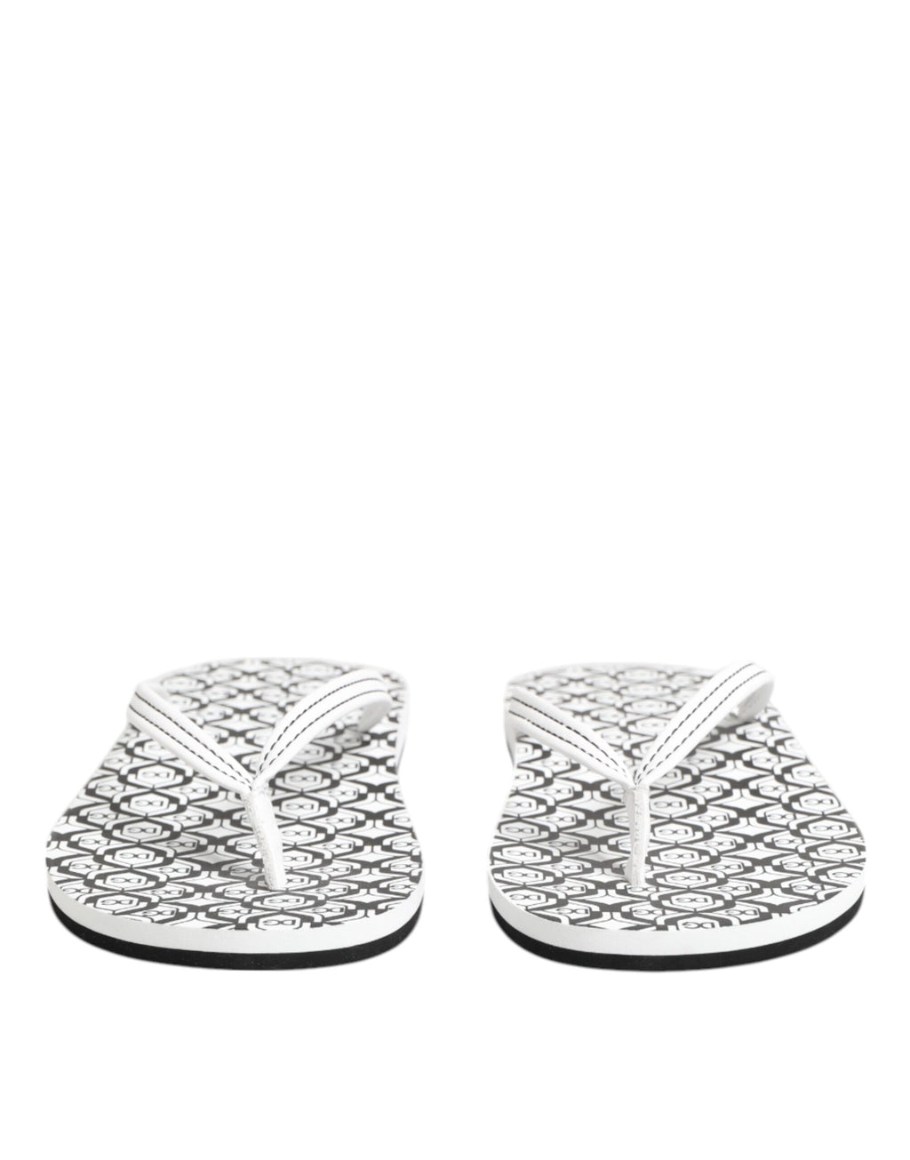 Black White Logo Beachwear Flats Slipper Shoes