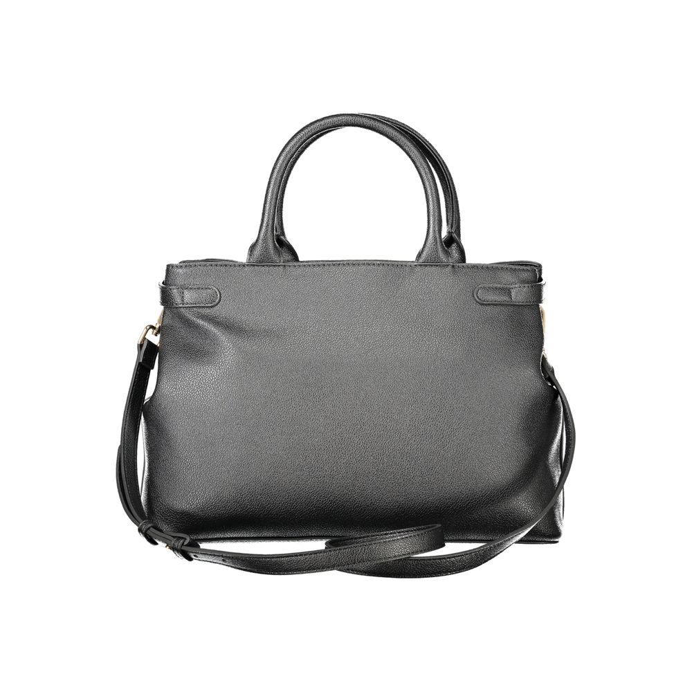 Black Polyethylene Women Handbag