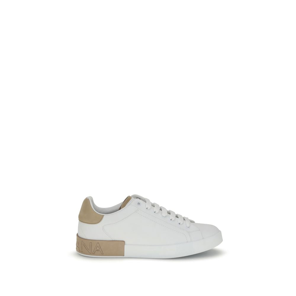 White Calf Leather Bos Taurus Low Top Sneakers