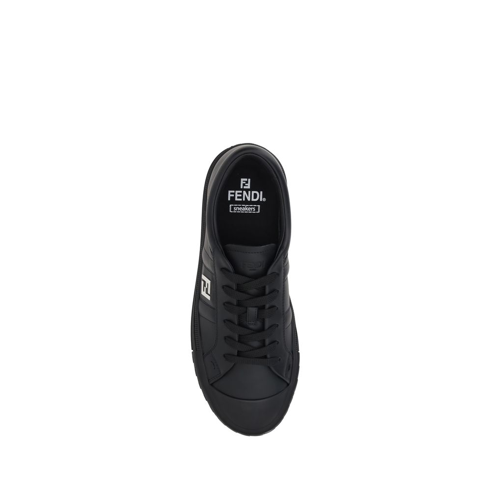 Black Calf Leather Bos Taurus Athletic Sneakers