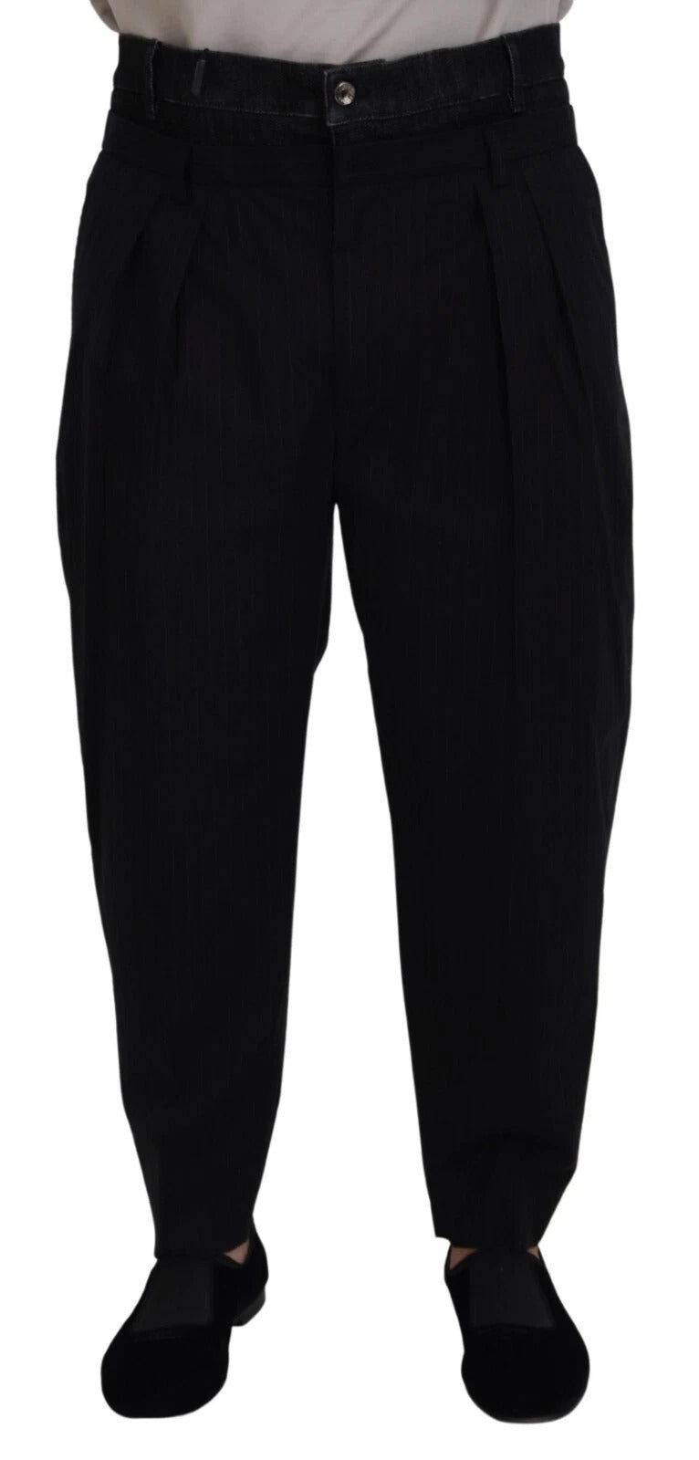 Black CottonStretch Loose DenimTrouser Jeans