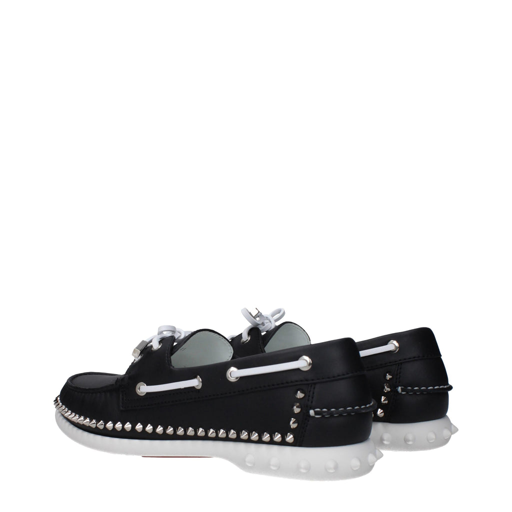 Black Leather Slip-On Loafers