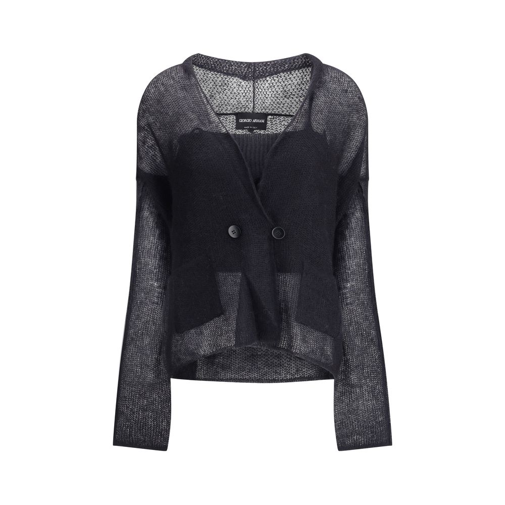 Black Mohair Cardigan