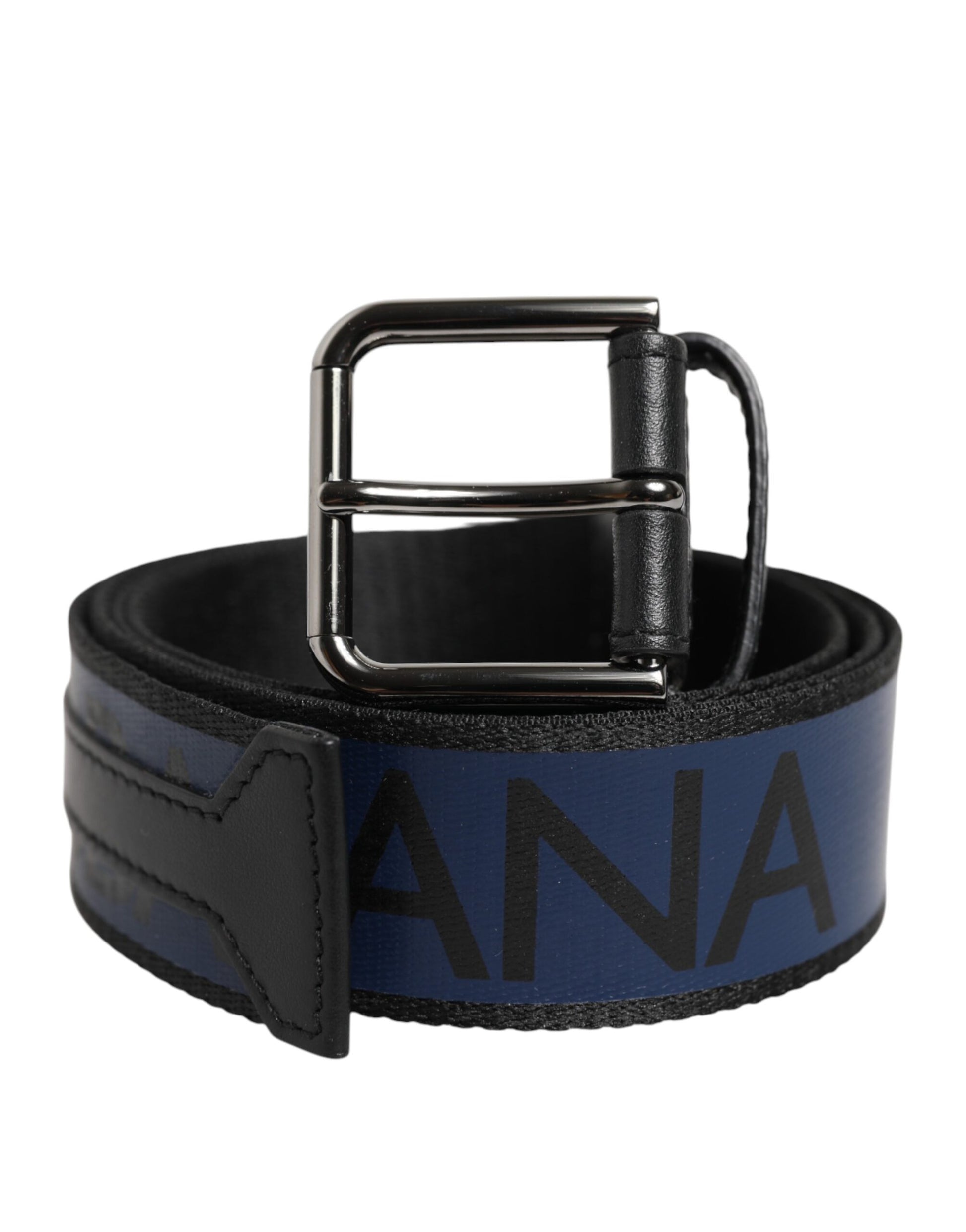 Black Blue DG Logo Silver Metal Buckle Belt