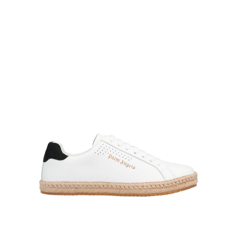 White Calfskin Low Top Sneakers