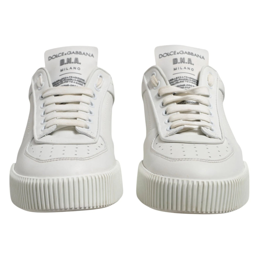 White Miami Leather Low Top Men Sneakers Shoes