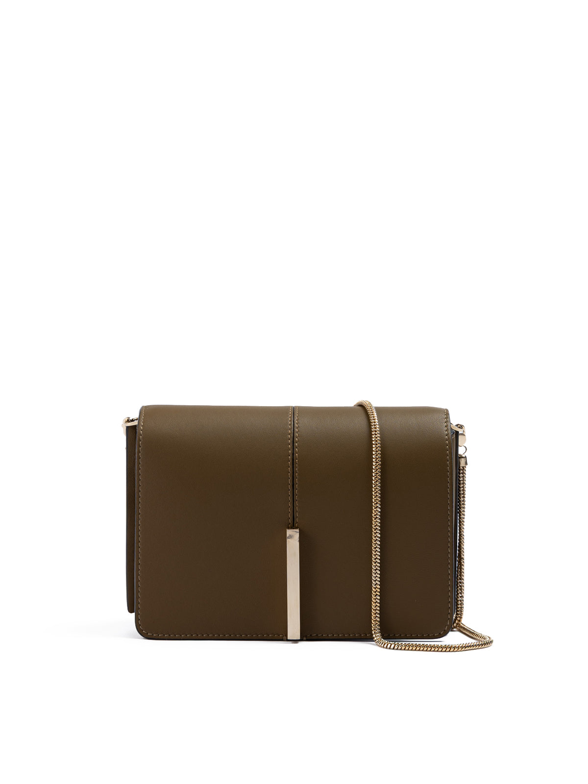 Olive Green Leather Crossbody Bag