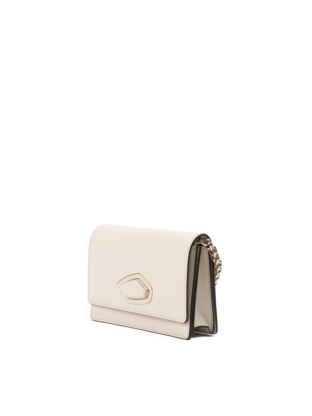 Beige Leather Clutch Bag