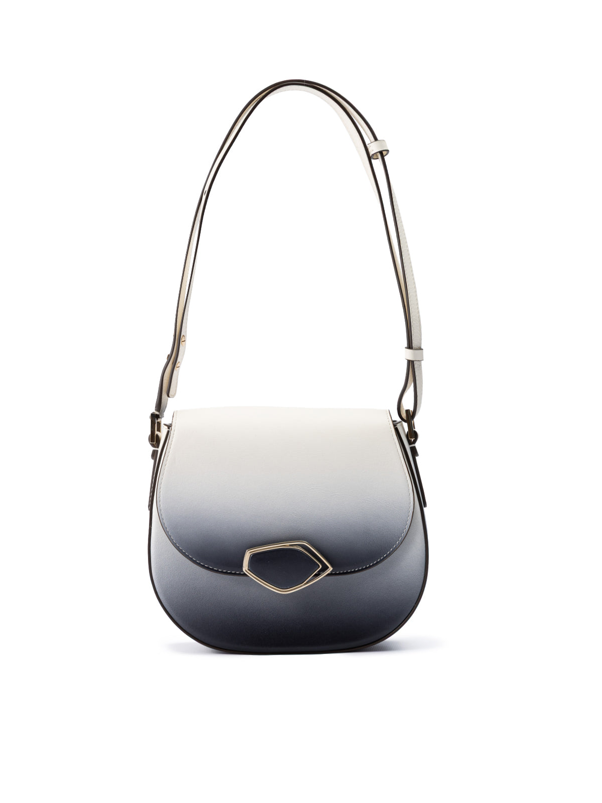 Bicolour Leather Shoulder Bag