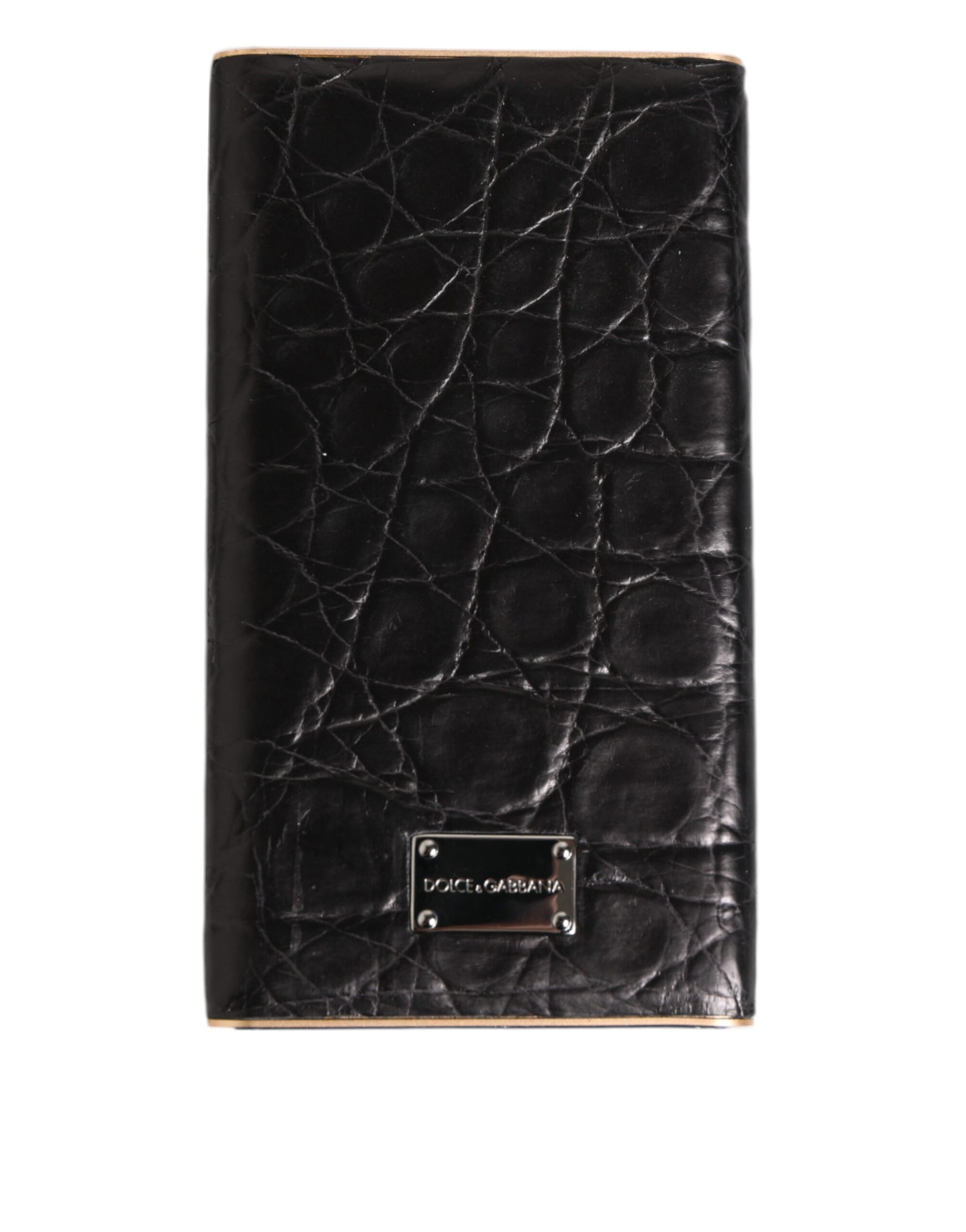 Black Leather Embossed Exotic 3000mAh  Power Bank Charger USB