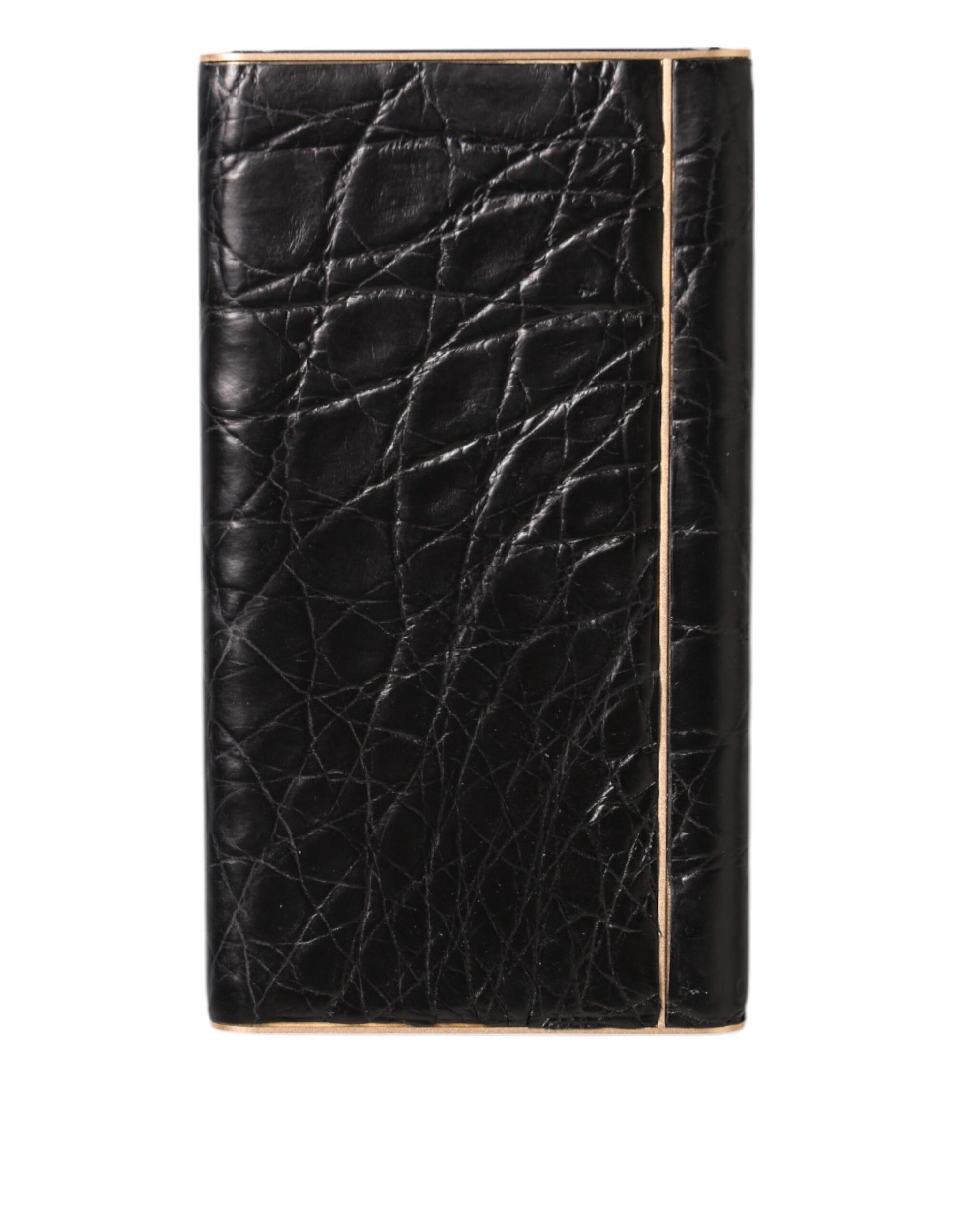 Black Exoctic Leather Embossed 3000mAh Power Bank Charger USB