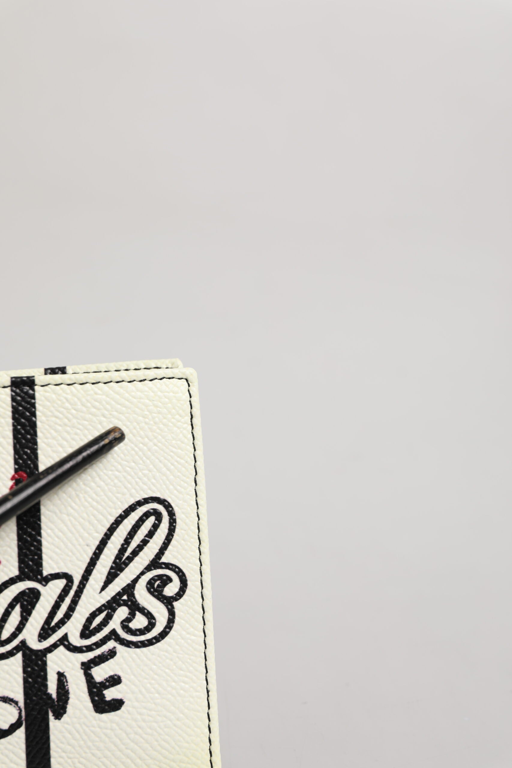 White Leather DG Crown Royals Bifold Card Holder Wallet