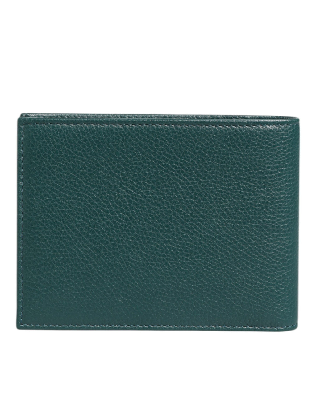 Green Leather DG Logo Plaque Bifold Card Holder Wallet
