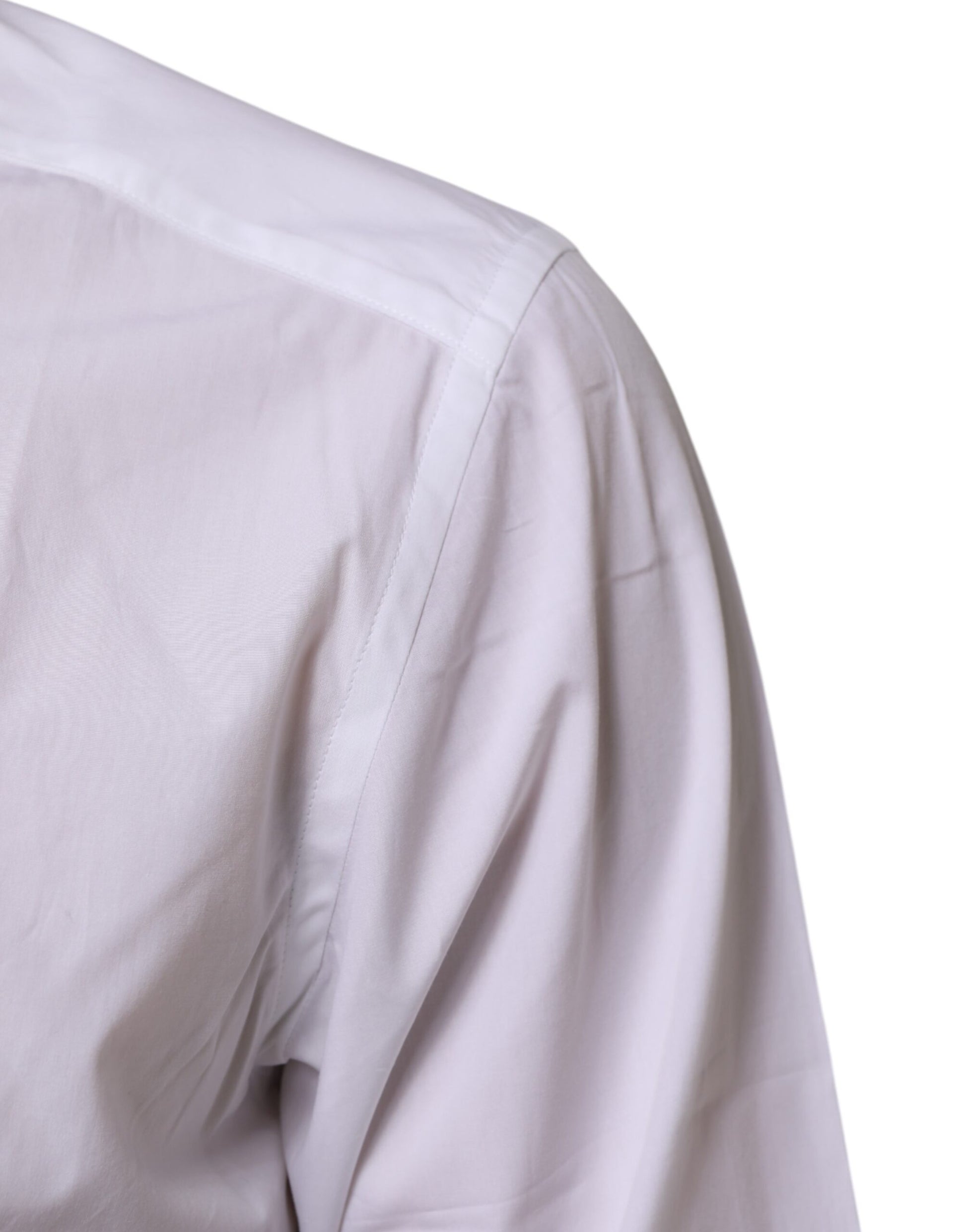 White Cotton Slim Fit Dress Formal Men Shirt