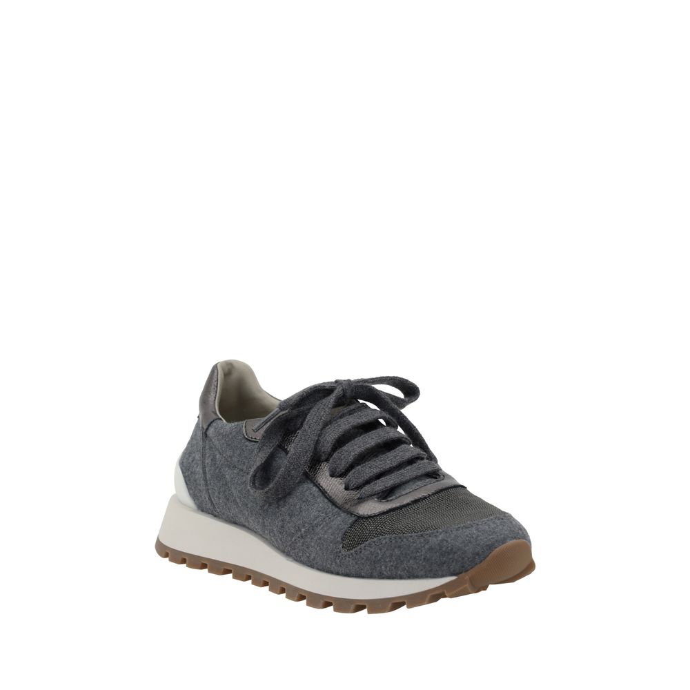 Gray Fleece Wool Sneakers